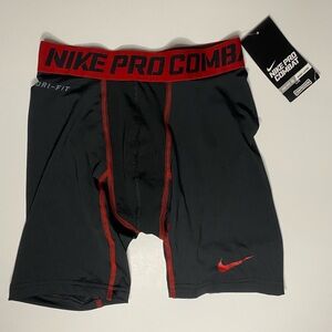 New Nike Pro Combat compression shorts men medium black red